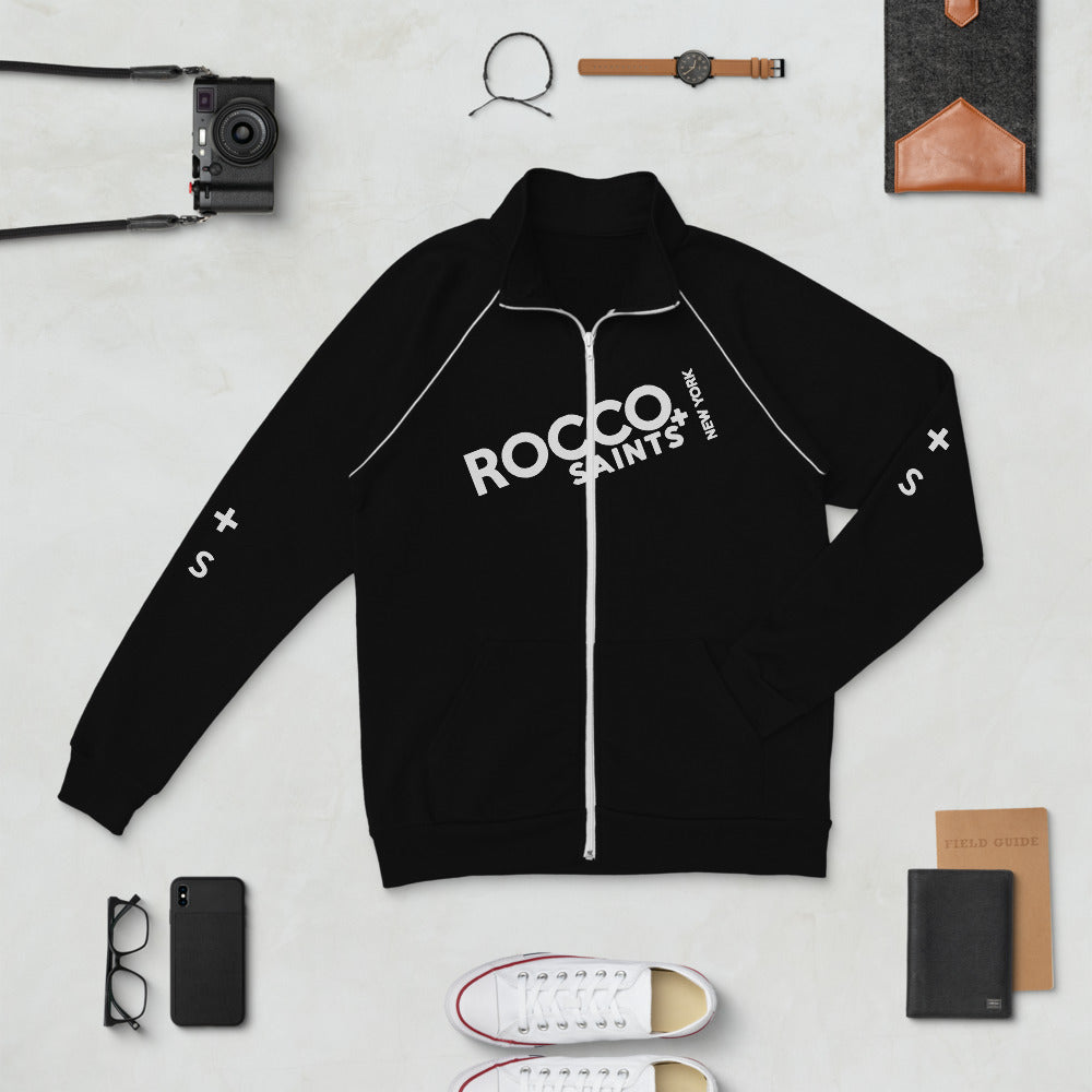 R+S Black Piped Fleece Jacket