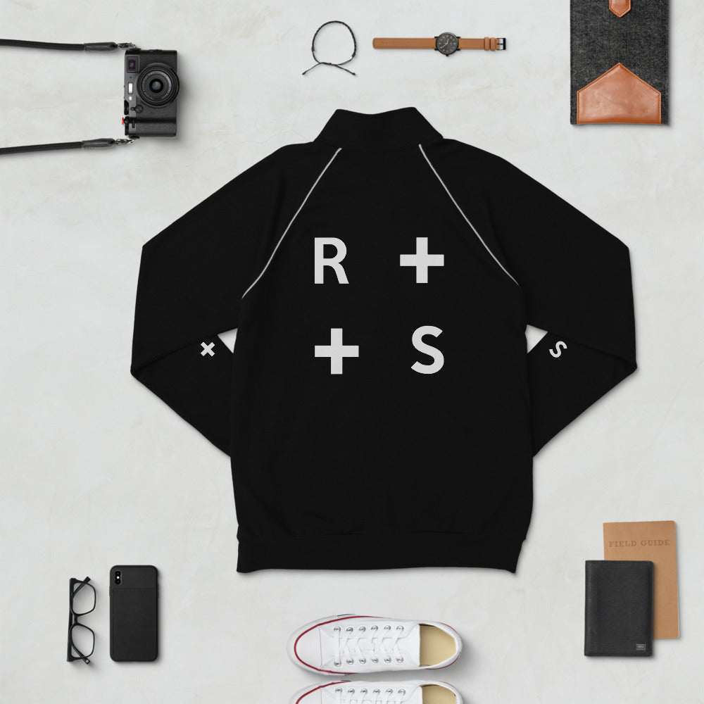 R+S Black Piped Fleece Jacket